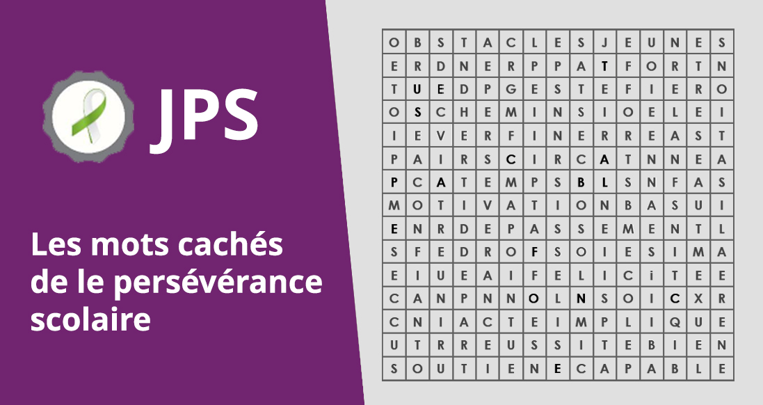 Mots croisés de la persévérance scolaire