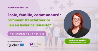 Webinaire - École, famille, communauté : comment transformer ce lien en levier de réussite?