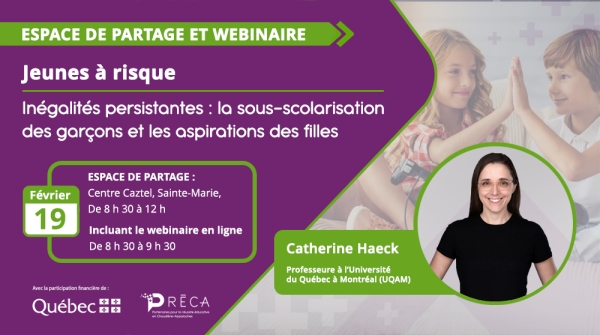 Espace de partage et webinaire : Inégalités persistantes : la sous-scolarisation des garçons et les aspirations des filles