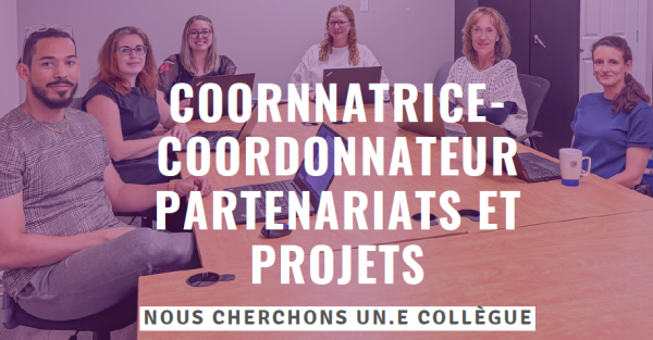 Offre d'emploi | Coordonnatrice / Coordonnateur partenariats et projets