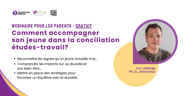 Webinaire | Comment accompagner son jeune dans la conciliation études-travail