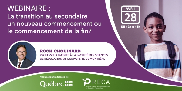 Webinaire : la transition au secondaire - Un nouveau commencement ou le commencement de la fin ?